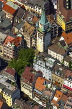 Old town of Freiburg with Schwabentor, Freiburg im Breisgau, Breisgau, Baden-Württemberg, Germany,