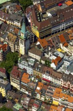 Old town of Freiburg with Schwabentor, Freiburg im Breisgau, Breisgau, Baden-Württemberg, Germany,