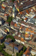 Old town of Freiburg with Schwabentor, Freiburg im Breisgau, Breisgau, Baden-Württemberg, Germany,