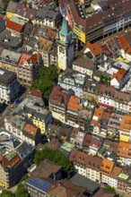 Old town of Freiburg with Schwabentor, Freiburg im Breisgau, Breisgau, Baden-Württemberg, Germany,