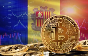Investors in cryptocurrency and Blockchain Technology in Andorra, Concept. Bitcoin with Andorra