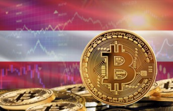 Investors in cryptocurrency and Blockchain Technology in Austria, Concept. Bitcoin with Austria