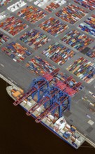 Container port, Waltershofer Hafen, container ships, Eurogate, Eurogate Container Terminal, Port of