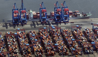 Container port, Waltershofer Hafen, container ships, Eurogate, Eurogate Container Terminal, Port of