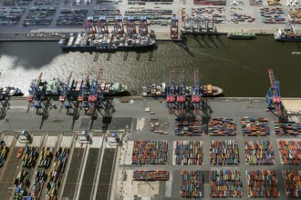 Container port, Waltershofer Hafen, container ships, Eurogate, Eurogate Container Terminal, Port of