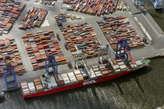 Container port, Waltershofer Hafen, container ships, Eurogate, Eurogate Container Terminal, Port of