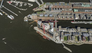 Speicherstadt, HafenCity, Elbe, Elbphilharmonie Hamburg am Kaiserkai, Hamburg harbour, Hamburg,