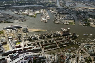 Speicherstadt, HafenCity, Elbe, Elbphilharmonie Hamburg am Kaiserkai, Hamburg harbour, Hamburg,