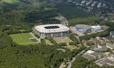 Imtech Arena, HSV Stadion, HSH Nordbank Arena, Hamburg, Bundesliga stadium, Germany, Europe, aerial
