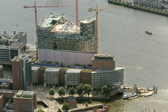 Speicherstadt, HafenCity, Elbe, Elbphilharmonie Hamburg am Kaiserkai, Hamburg harbour, Hamburg,