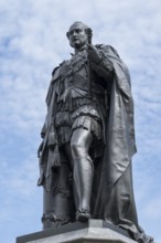 Albert, Prince of Saxony, Coburg and Gotha, statue, memorial, marketplace, Coburg, Upper Franconia,