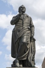 Iean Paul Friedrich Richter, statue, Bayreuth, Upper Franconia, Franconia, Bavaria, Germany