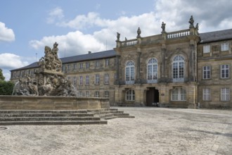 New Palace with Margrave's Fountain, Bayreuth, Upper Franconia, Franconia, Bavaria, Germany