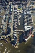 Elbphilharmonie with Hafencity, Speicherstadt, UNESCO World Heritage Site, Hamburg harbour, Elbe,