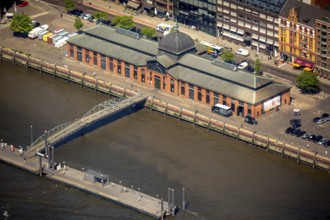 Historic fish auction hall, Hamburg harbour, Elbe, Hamburg, Free and Hanseatic City of Hamburg,