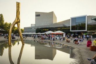 Festival Hall, sunset, Bregenz, Lake Constance, Vorarlberg, Austria