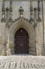 Entrance, Holy Trinity, City Church, Bayreuth, Upper Franconia, Franconia, Bavaria, Germany