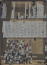 New car loading at Hansahafen, Unikai in Hamburg harbour, Hamburg harbour, Elbe, Hamburg, Free and