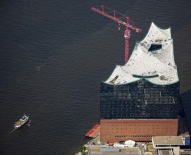 Roof construction of the Elbphilharmony, concert hall in the HafenCity in Hamburg, Elbphilharmonie