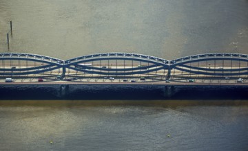 Steel construction of the Free Harbour Elbe Bridge over the Norderelbe, Hamburg Harbour, Elbe,