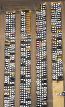 New car car park, BMW new car, BMW plant regensburg, automotive plant, car factory, Bayrische