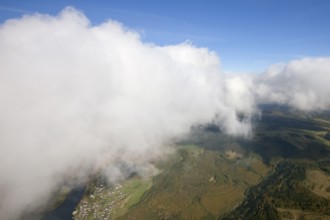 Simmerath, Belgium Aachen border area Eifel Rursee, North Rhine-Westphalia, Germany, Europe, aerial