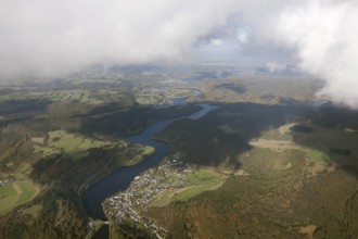 Simmerath, Belgium Aachen border area Eifel Rursee, North Rhine-Westphalia, Germany, Europe, aerial