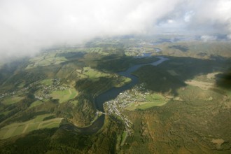 Simmerath, Belgium Aachen border area Eifel Rursee, North Rhine-Westphalia, Germany, Europe, aerial