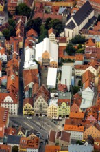 Regensburg, independent city in Eastern Bavaria, Bavaria, Germany, Europe, aerial view, birds-eyes