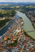 Old town of Passau with St Stephen's Cathedral on the cathedral square as the seat of the Bishop of