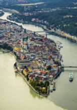 Old town of Passau with St Stephen's Cathedral on the cathedral square as the seat of the Bishop of