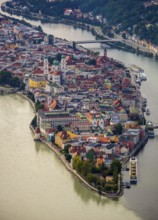 Old town of Passau with St Stephen's Cathedral on the cathedral square as the seat of the Bishop of