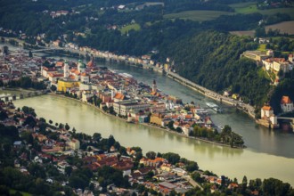 Old town of Passau with St. Stephen's Cathedral on the cathedral square as the seat of the Bishop