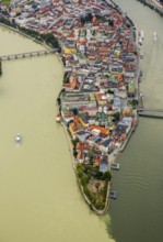 Old town of Passau with St Stephen's Cathedral on the cathedral square as the seat of the Bishop of