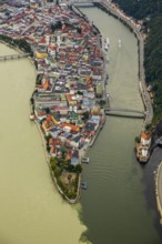 Old town of Passau with St Stephen's Cathedral on the cathedral square as the seat of the Bishop of
