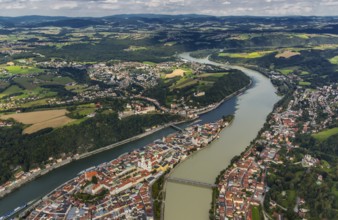 Old town of Passau with St Stephen's Cathedral on the cathedral square as the seat of the Bishop of