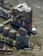 Roof construction of the Elbphilharmony, concert hall in the HafenCity in Hamburg, Elbphilharmonie
