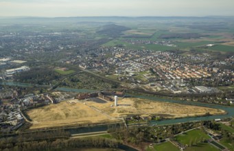 Former Conti site with Conti tower, Stockardtweg, Hanover, capital city, Lower Saxony, Germany, DE,