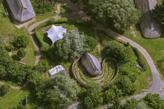 Archaeological Centre Hitzacker, residential barns, longhouses, mortuary hut, pit house, open-air