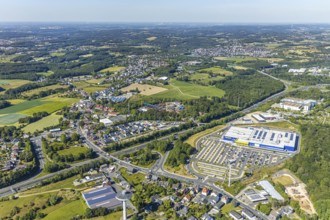 Aerial view, IKEA store Wuppertal, Nächstebreck, Wuppertal, Ruhr area, North Rhine-Westphalia,