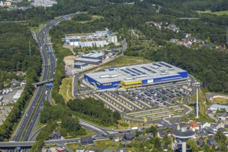 Aerial view, IKEA store Wuppertal, Nächstebreck, Wuppertal, Ruhr area, North Rhine-Westphalia,