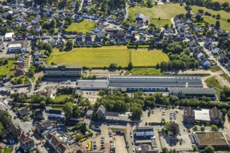 Aerial view, factory premises Beisenbruchstraße, Hof Stock / Alter Bahnhof, Niedersprockhövel,