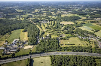 Aerial view, golf course Golfclub Felderbach Sprockhövel, Frielinghausen 1, Sprockhövel, Ruhr area,