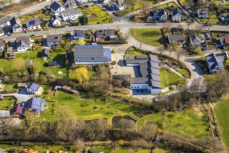 Aerial photo, primary school Allendorf, primary school Hachen, Allendorf, Sundern, Sauerland, North