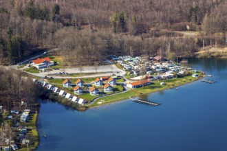 Aerial photo, Nordic holiday park, Sailpoint, fishing boat rental, mosaic outdoor centre, Sorpesee,
