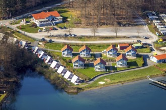 Aerial photo, Nordic holiday park, Sailpoint, fishing boat rental, mosaic outdoor centre, Sorpesee,