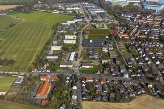 Aerial photo, Glückauf Kaserne Unna Königsborn, Hallohweg, Unna, Ruhr area, North Rhine-Westphalia,