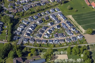 Aerial view, residential area Langes Kamp, Am Dorfkamp, Bilmerich, Unna, Ruhr area, North