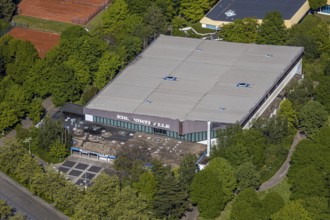 Aerial view, ice rink Unna, swimming rink Unna, Unna, Ruhr area, North Rhine-Westphalia, Germany,