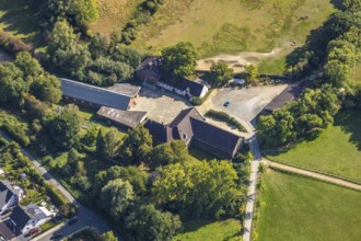 Aerial view, Gut Westhoff, Buschstraße, Billmerich, Unna, Ruhr area, North Rhine-Westphalia,